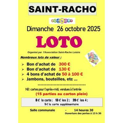 Photo du LOTO de l'association Saint-Racho Loisirs à Saint-Racho