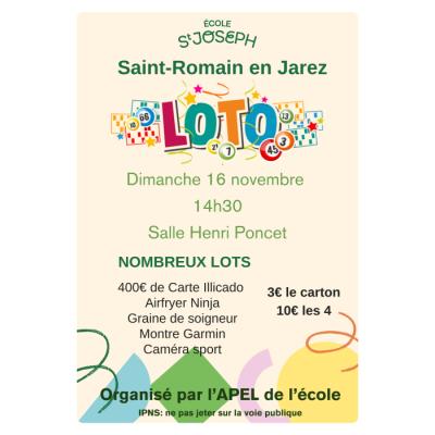 Photo du LOTO Ecole privée St Joseph à Saint-Romain-en-Jarez