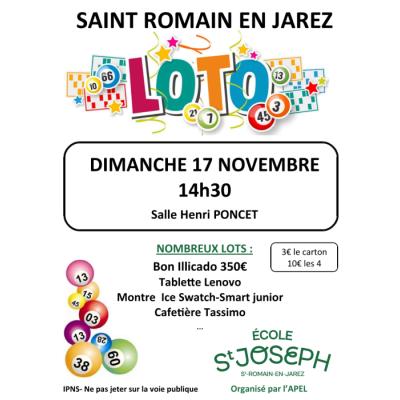 Photo du Loto de l'APEL à Saint-Romain-en-Jarez