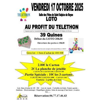 Photo du Super Loto au Porfit du Téléthon à Saint-Sulpice-de-Royan