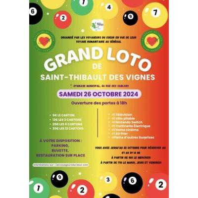 Photo du Grand loto association Voyageurs du cœur   à Saint-Thibault-des-Vignes