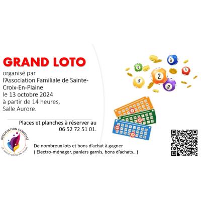 Photo du GRAND LOTO DE L'ASSOCIATION FAMILIALE à Sainte-Croix-en-Plaine