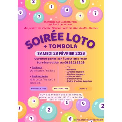 Photo du loto de l'&eacute;cole Usseau et tombola à Sainte-Soulle