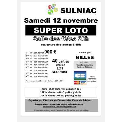 Super Loto animé par Gilles le samedi 12 novembre 
