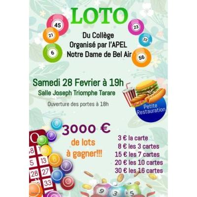 Photo du Soir&eacute;e LOTO Coll&egrave;ge NDBA Tarare à Tarare