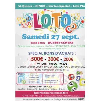 Photo du Super Loto de rentrée. SPECIAL BONS D'ACHATS à Tergnier