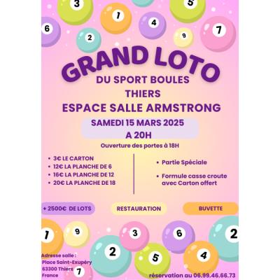 Photo du GRAND LOTO DU SPORT BOULES THIERS à Thiers