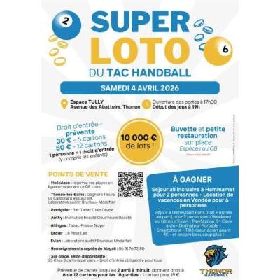 Photo du Super Loto du TAC Handall à Thonon-les-Bains