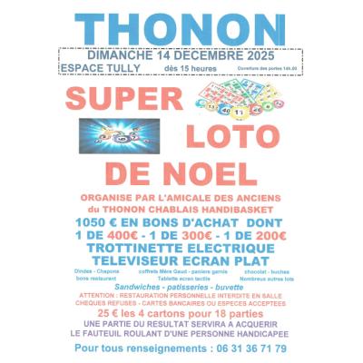 Photo du Super Loto de Noël à Thonon-les-Bains