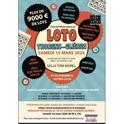 Photo du Loto de l'Ecol'Animation Thorens-Glières à Thorens-Glières