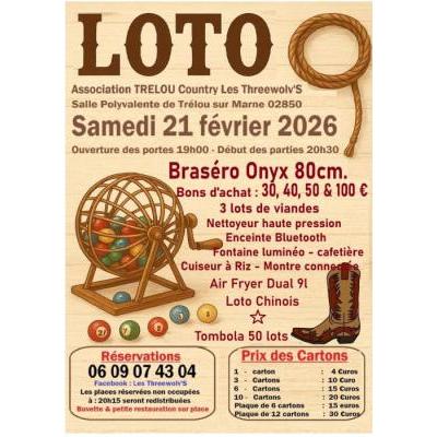 Photo du Super loto de la Country à Trélou-sur-Marne