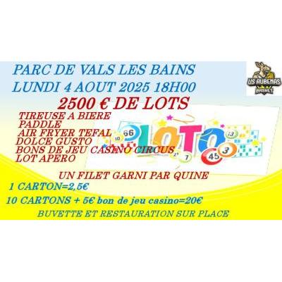 Photo du loto d'ete de l'us aubenas basket à Vals-les-Bains