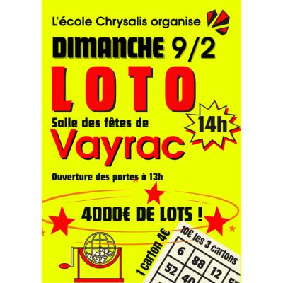 Photo du 2ème Loto de L'école Chrysalis  à Vayrac