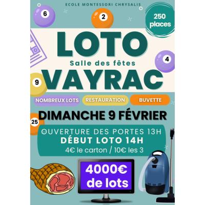 Photo du 2ème Loto de L'école Chrysalis  à Vayrac
