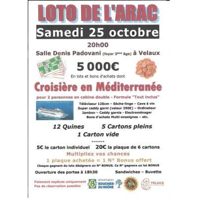 Photo du GRAND LOTO D'AUTOMNE DE L'ARAC à Velaux