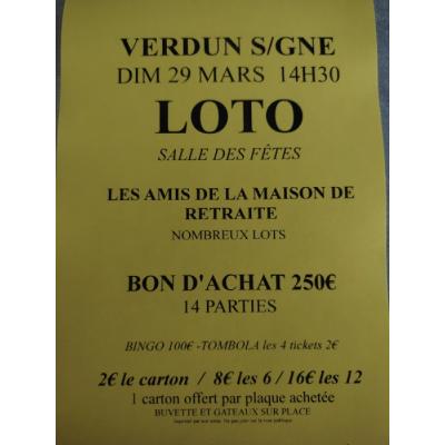 Photo du SUPER LOTO des Amis de la Maison de Retraite à Verdun-sur-Garonne