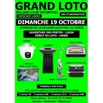 Photo du GRAND LOTO DIMANCHE 19 OCTOBRE 2025 à Vic-le-Comte