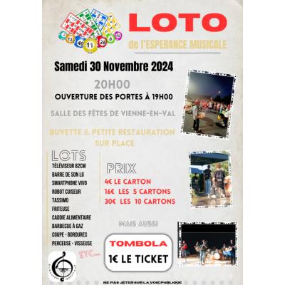 Photo du Loto de l'Ecole de Musique l'Espérance Musicale à Vienne-en-Val