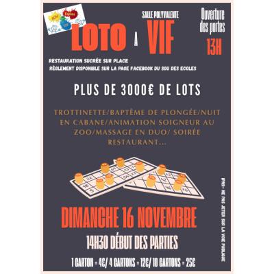 Photo du Loto du Sou des écoles de Vif à Vif