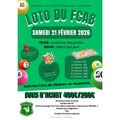 Photo du Loto du FCAB à Villaines-en-Duesmois
