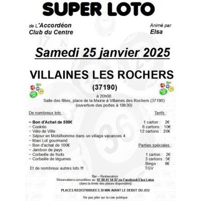 Photo du Super Loto de l'Accordéon Club du Centre à Villaines-les-Rochers