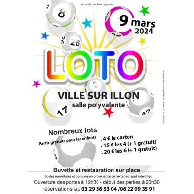 Photo du loto du comité des fêtes à Ville-sur-Illon
