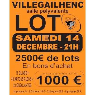 Photo du 8e loto de Noël à Villegailhenc