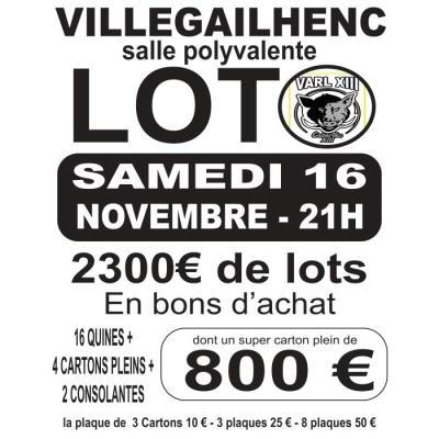 Photo du 8e loto d'automne à Villegailhenc