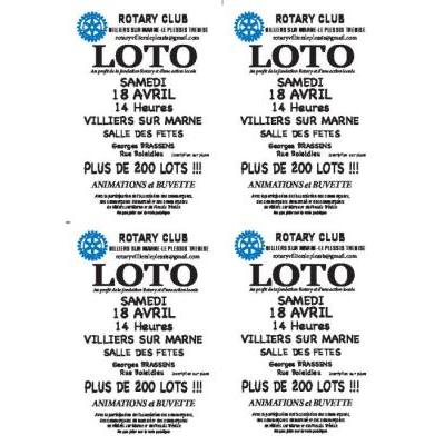 Photo du Grand LOTO annuel du Rotary Club Villiers sur Marne à Villiers-sur-Marne