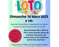 Loto de l'école Notre Dame la Maine