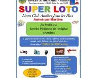 SUPER LOTO AU PROFIT DU SERVICE PEDIATRIE DE L'HOPITAL D'ANTIBES 