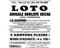 Loto de l'Amicale Bouliste de Cuxac (Jeu Lyonnais)