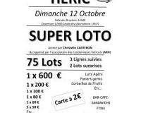 SUPER LOTO à Héric (44) animé par Christelle CARTERON. 75 lots
