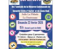 SUPER LOTO de la Reserve communale de Securit&eacute; Civile d'Auriol
