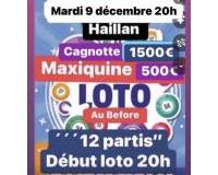 LOTO 20e 24 ou 36 cartons tout tout compris grosse cagnotte