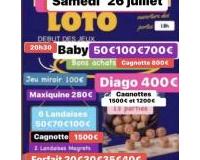 SUPER LOTO d été à 20e 3 grosses cagnottes salle climatisée