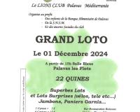 GRAND LOTO  au profit des oeuvres sociales du LIONS CLUB 