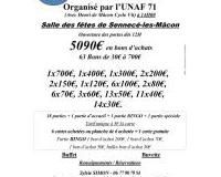 Super loto UNAF 71 , 63 BA de 30 à 700 Euros