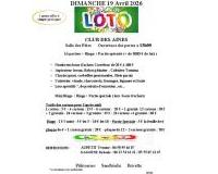 Loto organis&eacute; par le club des A&icirc;n&eacute;s de Soumans