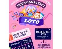 Loto solidaire organisé par l'association humanitaire Nouralamal EMCI