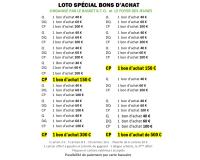 LOTO BINGO SPECIAL BONS D'ACHAT